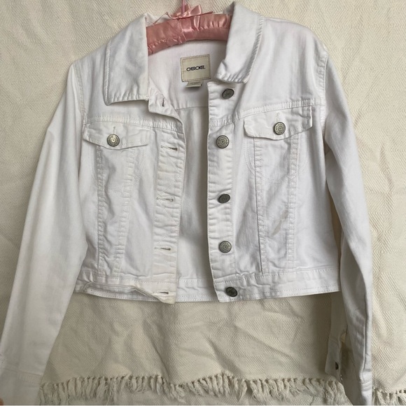 White denim cropped jacket - Picture 8 of 8